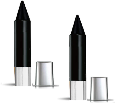 Wonholli Deep Black One Stroke Matte Kajal with Sharpener(BLACK, 6.4 g)