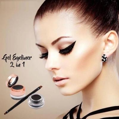 CATERINACHIARA Matte finish and high shine 2 in 1 kajal(black, 7 g)