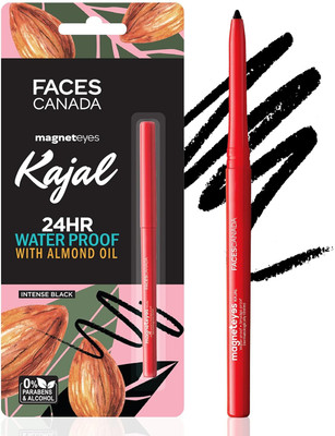 FACES CANADA Magneteyes Kajal | 24HR Long Stay | Fade Proof & Smudge Proof | Water Resistant(Black, 0.35 g)