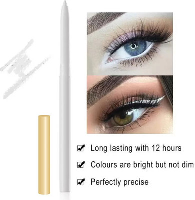 FLORERO Multi purpose white Crayon kajal/eyeliner smudge proof & waterproof(WHITE, 2 g)