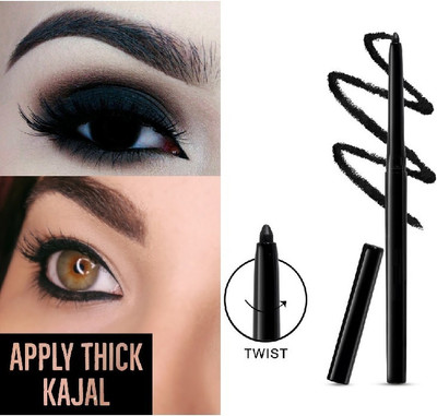 Aylily WATERPROOF CREAMY CRAYON KAJAL BLACK COLOR(BLACK, 1.2 g)
