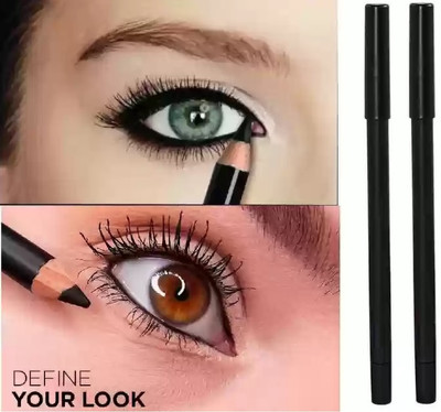HUZURLU Highly Pigmented Intense Matte Smudge-proof kajal-10(BLACK, 4 g)
