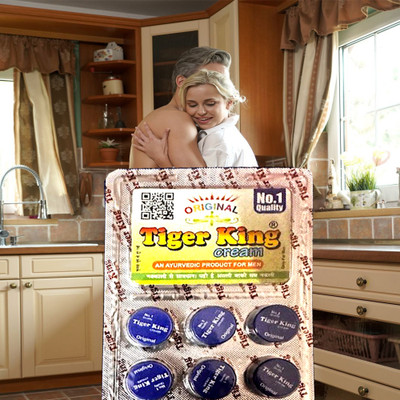 Huangbao Rfcbg blue tiger. king cream best timing best result original men(blue, 10 ml)