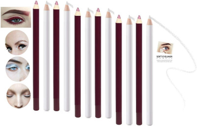 Emijun Highly pigmented smudge proof water proof Kajal High Tide Reddish & White(REDDISH, WHITE, 24 g)