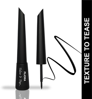 Flicka Texture to Tease Liquid Eyeliner, 4ml(Black, 4 ml)