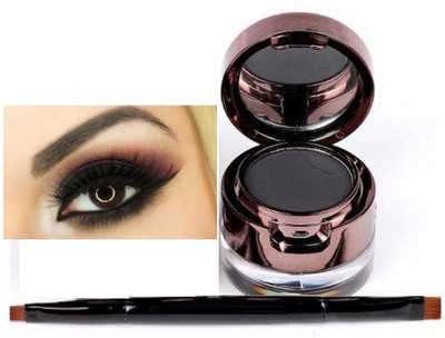 Herrlich Long lasting Waterproof Eyebrow & Gel Eyeliner 2 In 1 With Brush(BLACK, 6 g)