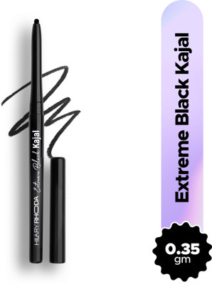 Hilary Rhoda Extreme Black Kajal | Waterproof Kajal | Smudge-proof Kajal | 24HR Stay Kajal(Extreme Black, 0.35 g)