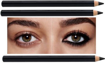 SEUNG NEW BLACK EYE MAKEUP KAJAL PENCIL PACK OF 3(BLACK, 1.8 g)