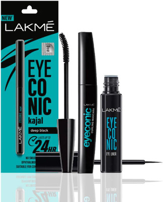 Lakmé Eyeconic Kit (Kajal, Liquid Eyeliner, Curling Mascara, 15 g)