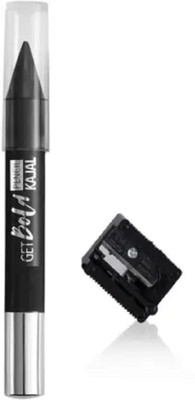Yuency New crayon bold waterproof kajal With Sharpner(black, 3.2 ml)