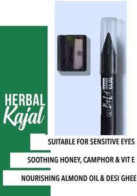 AMOSFIA 3D Kajal Stick-Longstay Intense Natural Super Pigmented Smudgeproof & Waterproof(BLACK, 3.2 g)