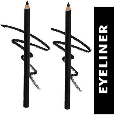 GFSU - GO FOR SOMETHING UNIQUE 2 pc Longwear Black Pencil Kajal & Liner 2 in 1(Black, 3 g)