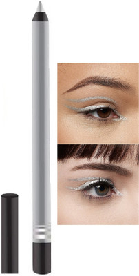 FLORERO Best One Stroke Defining Eye makeup Smudge & Waterproof Silver Kajal(silver (Grey ), 1.5 g)