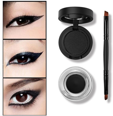 BLUEMERMAID Waterproof Eyebrow & Gel Eyeliner 2 In 1 With Brush(Multicolor, 8 g)