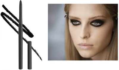 AMOSFIA 18HRS PERFECT DAILY USE MATTE CREAMY BLACK KAJAL & EYELINER(BLACK, 2 g)