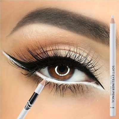 GABBU Matte Eyeliner Pencil | Waterproof & Smudge-Proof Pencil(White, 2 g)