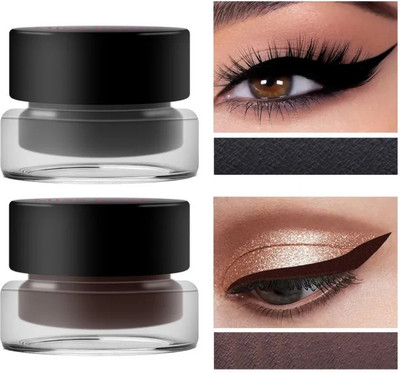 Sheny Best 2 in 1 Black & Brown Gel Eyeliner & Kajal(MULTICOLOUR, 20 g)