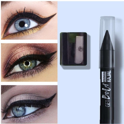 AMOSFIA Kajal Stick-Longstay Intense Natural Super Pigmented Smudgeproof & Waterproof(BLACK, 3.2 g)
