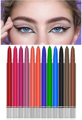 DARYUE EYE AND LIP LINER MULTI CRAYON EYE LINER FOR WOMEN SET OF 12(MULTI COLOR, 24 ml)