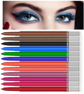 LILLYAMOR 12-Color Kajal Set Matte Waterproof And Sweat-proof(Multicolor, 24 g)