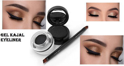 Vyomiris 2 in 1 GEL KAJAL EYE LINER WATER PROF & LONG LASTING(BLACK, 7 g)