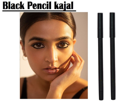 ADJD Pack Of 2 Long Lasting Waterproof Eye & Lip Liner Pencil 3 g(BLACK)