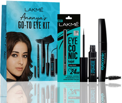 Lakmé Ananyas Eyeconic Makeup Kit (Kajal, Liquid Eyeliner, Curling Mascara, 15 G) For Rs. 370 @ 60 %