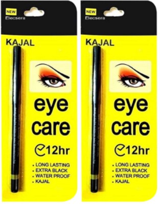 JAS BEAUTY Black Kajal Combo Pack 2 - Bold & Beautiful (0.7g)(BLACK, 0.7 g)