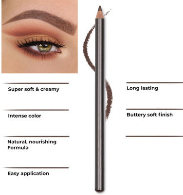 JANOST New Brown Pencil Kajal for Eye-Makeup with an Intense and Hyper-pigmented(Brown, 5 g)