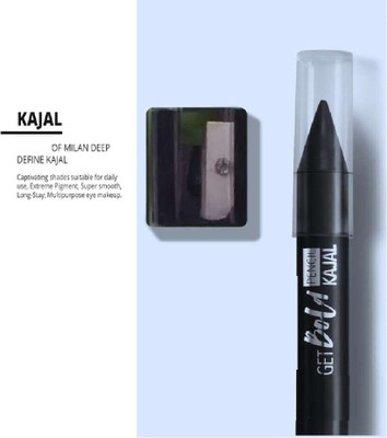 AMOSFIA Matte Finish Ultra Fine Smudge and Water Proof kajal(BLACK, 3.2 g)