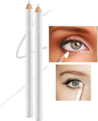Latixmat White eyeliner & lipliner Waterproof Pigmented Dual Use Pencil(White, 4 g)