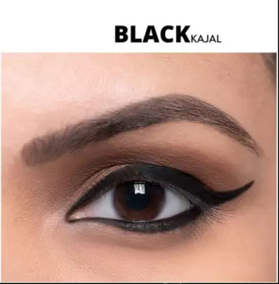 GFSU - GO FOR SOMETHING UNIQUE BLACK MATTE FINISH EYE PENCIL KAJAL 2 g(Black, 2 g)