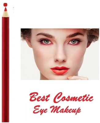 AMOSFIA Waterproof Long Lasting Eyeliner Kajal Pencil(apple red, 2 g)