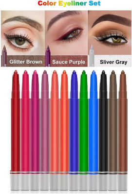 Amaryllis MATTE FINISH SMUDGE PROFF WATERPROOF & LONG LASTING MULTI COLOR KAJAL EYE LINER(MULTICOLOR, 24 g)