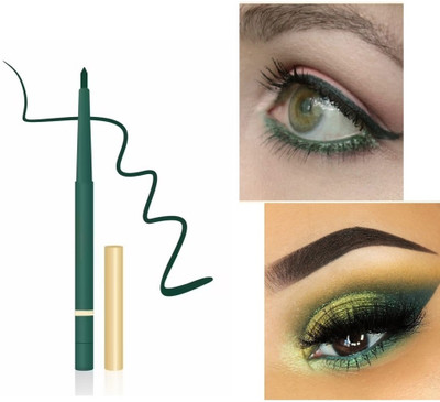 Aylily HIGH PIGMENT GREEN COLOR CRAYON KAJAL MATTE SHIMMER FORMULA(GREEN, 1.5 g)