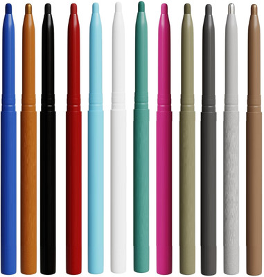 JANOST 3D Matte Eyeliners Eye Makeup Soft Crayon Pen 24 g(Multicolor)