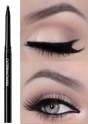 CATERINACHIARA CRAYON KAJAL DARK BLACK COLOR WITH MATTE FINISH/2/-(black, 2 ml)