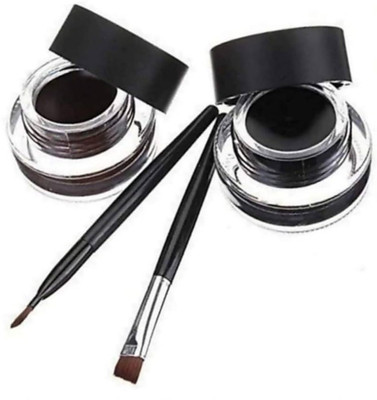 Herrlich BEST MATTE FINISH BLACK BROWN GEL KAJAL + EYELINER(BLACK, BROWN, 6 g)