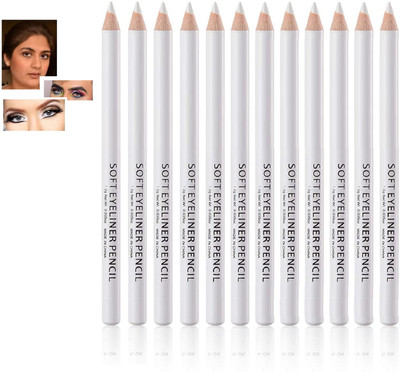 GFSU - GO FOR SOMETHING UNIQUE Perfect 12pc White pencil Kajal & Liner 2 IN 1(WHITE, 12 g)