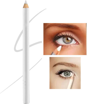 Latixmat White eyeliner & lipliner Waterproof Pigmented Dual Use Pencil(White, 2 g)