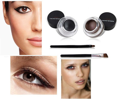 SEUNG MULTIFUNCTION EYE/LIP/SHADOW GEL EYE KAJAL LINER FOR WOMEN 6 g(BLACK, BROWN)
