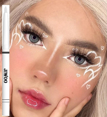 Jiwoo Highly Pigmented Matte Finish Kajal - White(WHITE, 0.35 g)