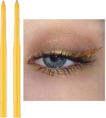 USBK BEST QUALITY CRAYON 2 SHIMMER GOLDEN KAJAL BEST FOR EYE MAKEUP MATTE FINISH(GOLD, 1.5 g)