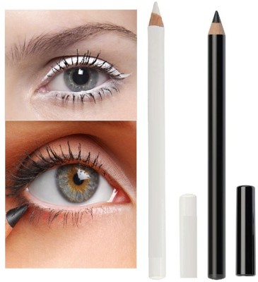 AMOSFIA NEW BLACK & WHITE KAJAL PENCIL BEST MATTE FINISH(MULTI COLOR, 4 g)