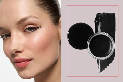 THTC smudge proof and waterproof Black eye liner 5 ml(Black)