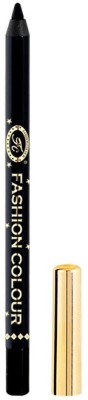 FASHION COLOUR Waterproof Smudgeproof 24hrs stay Jet Black Kajal(Black, 1.2 g)