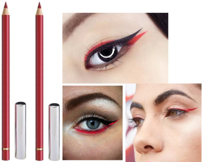 THTC 2 pc Red Matte Finish Pencil Kajal(red, 4 g)