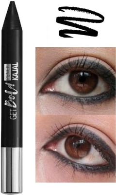 AEPRUY Deep Black One Stroke Matte Kajal with Sharpener(BLACK, 3.2 ml)