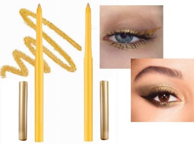 NADJA NEW BEST CRAYON 2 SHIMMER GOLDEN KAJAL BEST FOR EYE MAKEUP MATTE FINISH(GOLDEN, 3 g)