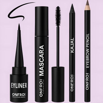 Onfroi Waterproof Kajal & Liner Kit(Black, 20 ml)